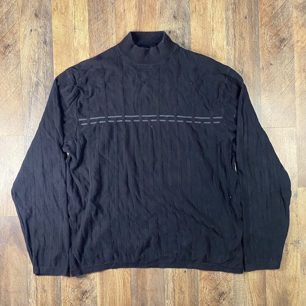 Men's Black Striped Sweater